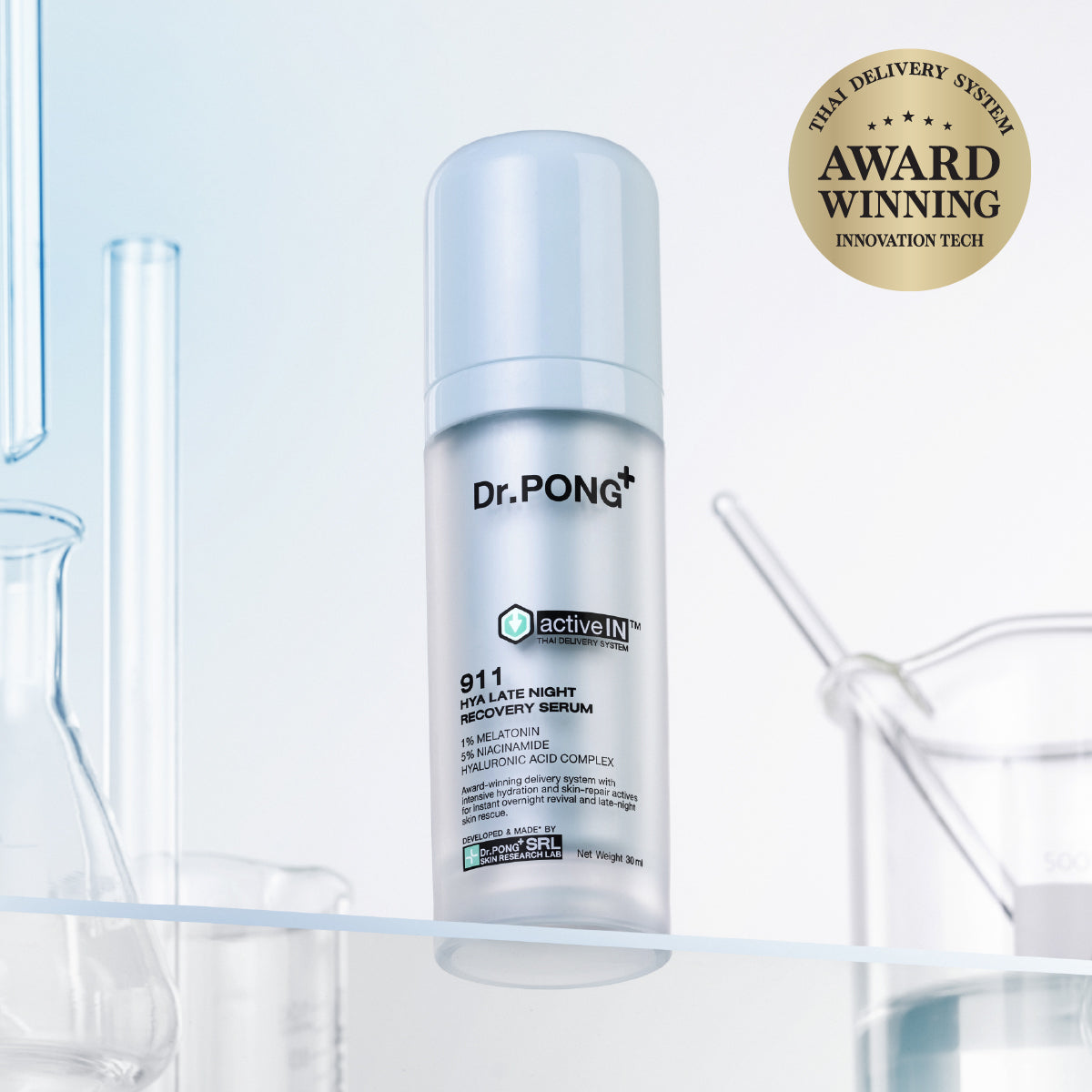 [ซื้อ 2แถม1] Dr.PONG ACTIVEIN 911 HYA LATE NIGHT RECOVERY SERUM