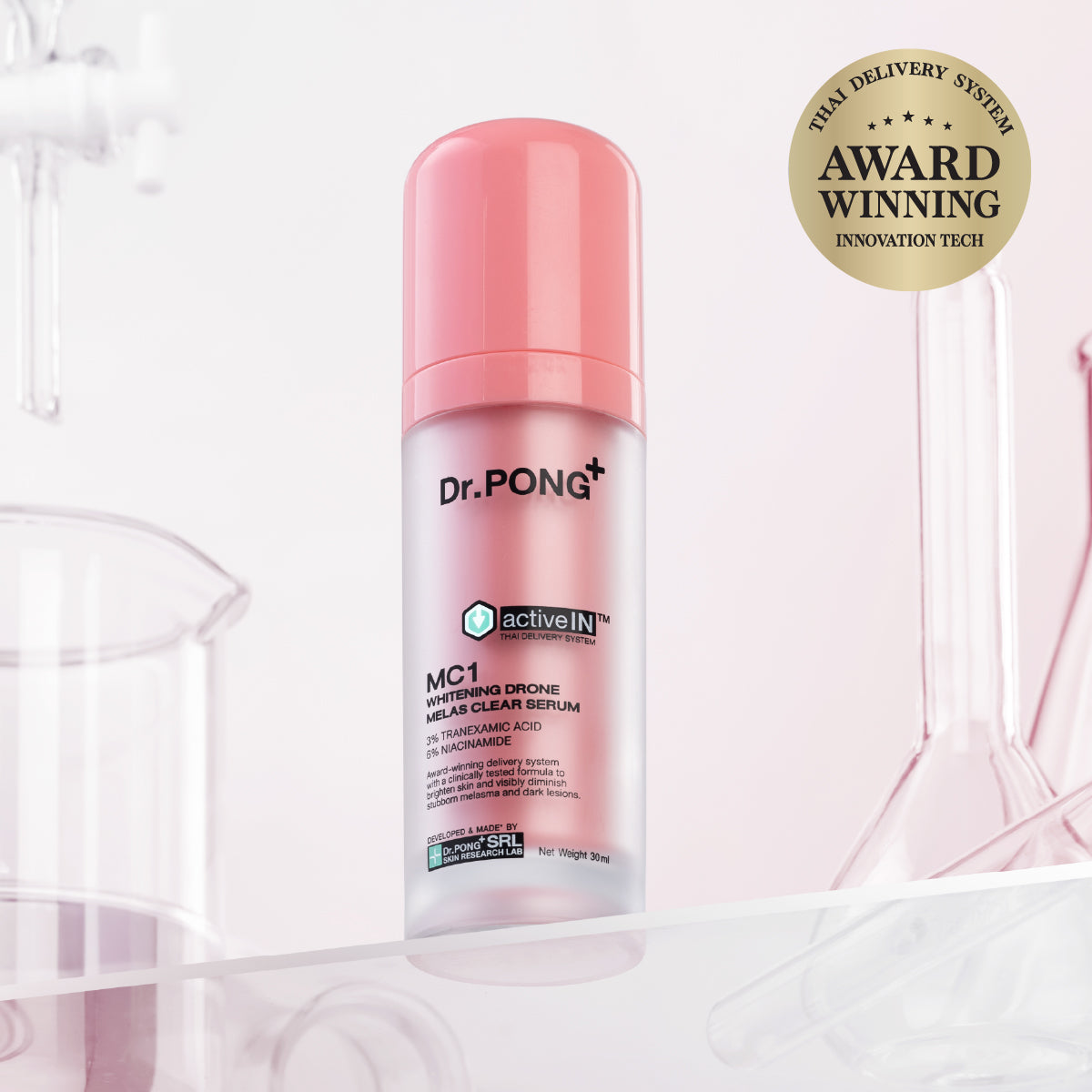 [ซื้อ 2แถม1] Dr.PONG ACTIVEIN MC1 WHITENING DRONE MELAS CLEAR SERUM