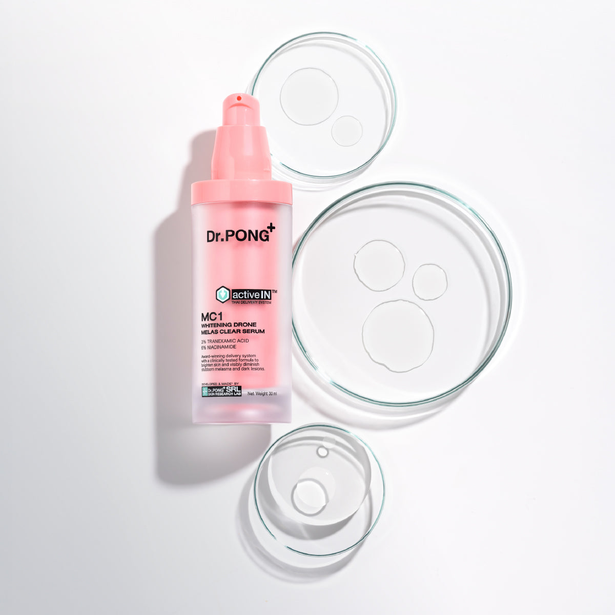 [ซื้อ 2แถม1] Dr.PONG ACTIVEIN MC1 WHITENING DRONE MELAS CLEAR SERUM