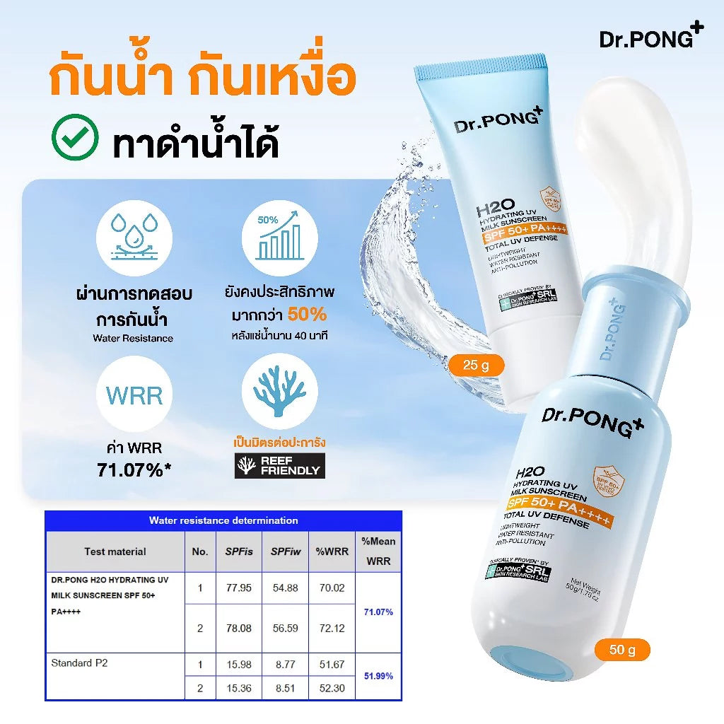 Dr.PONG H2O Hydrating UV Milk Sunscreen 50g