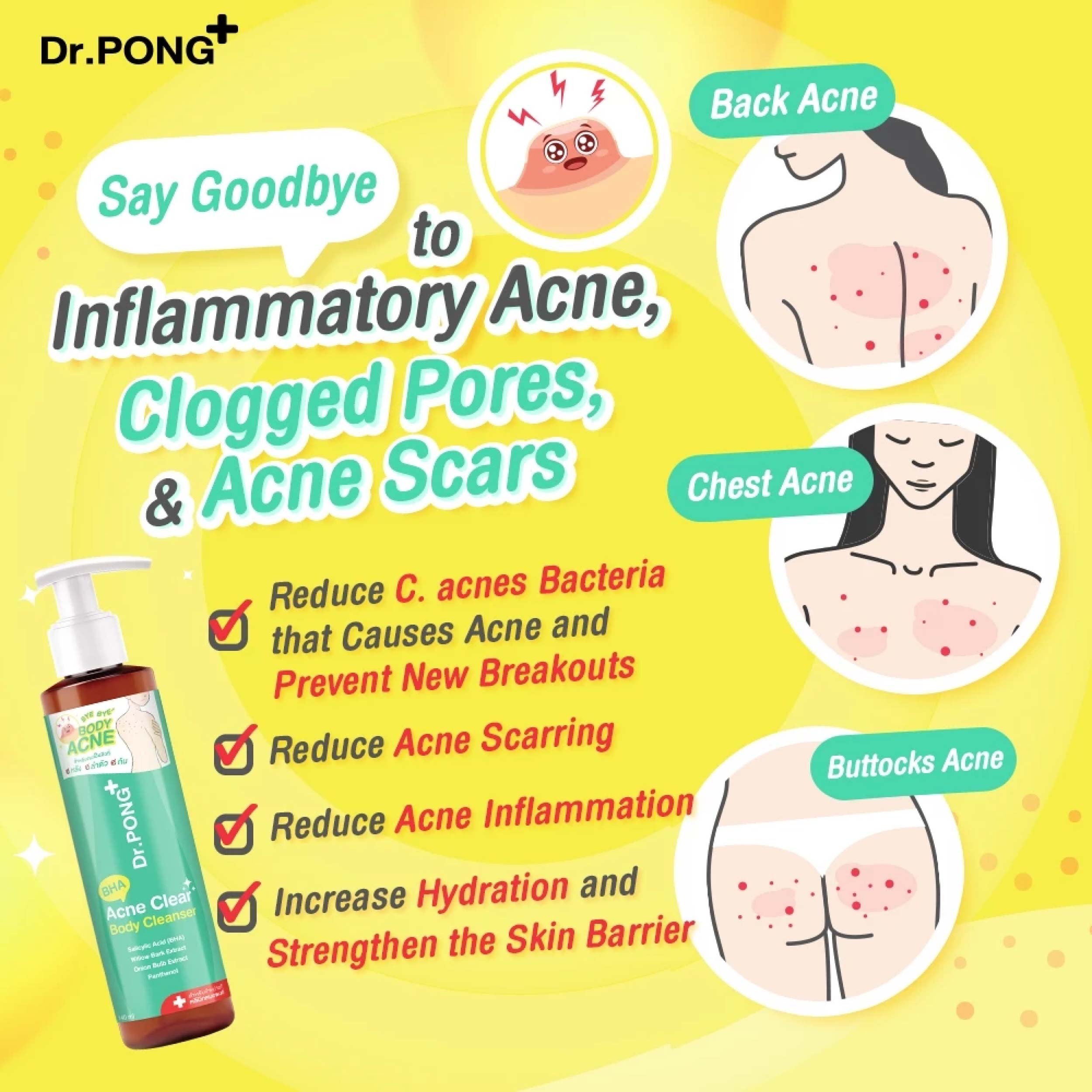 Dr.PONG BHA ACNE CLEAR BODY CLEANSER 140ml
