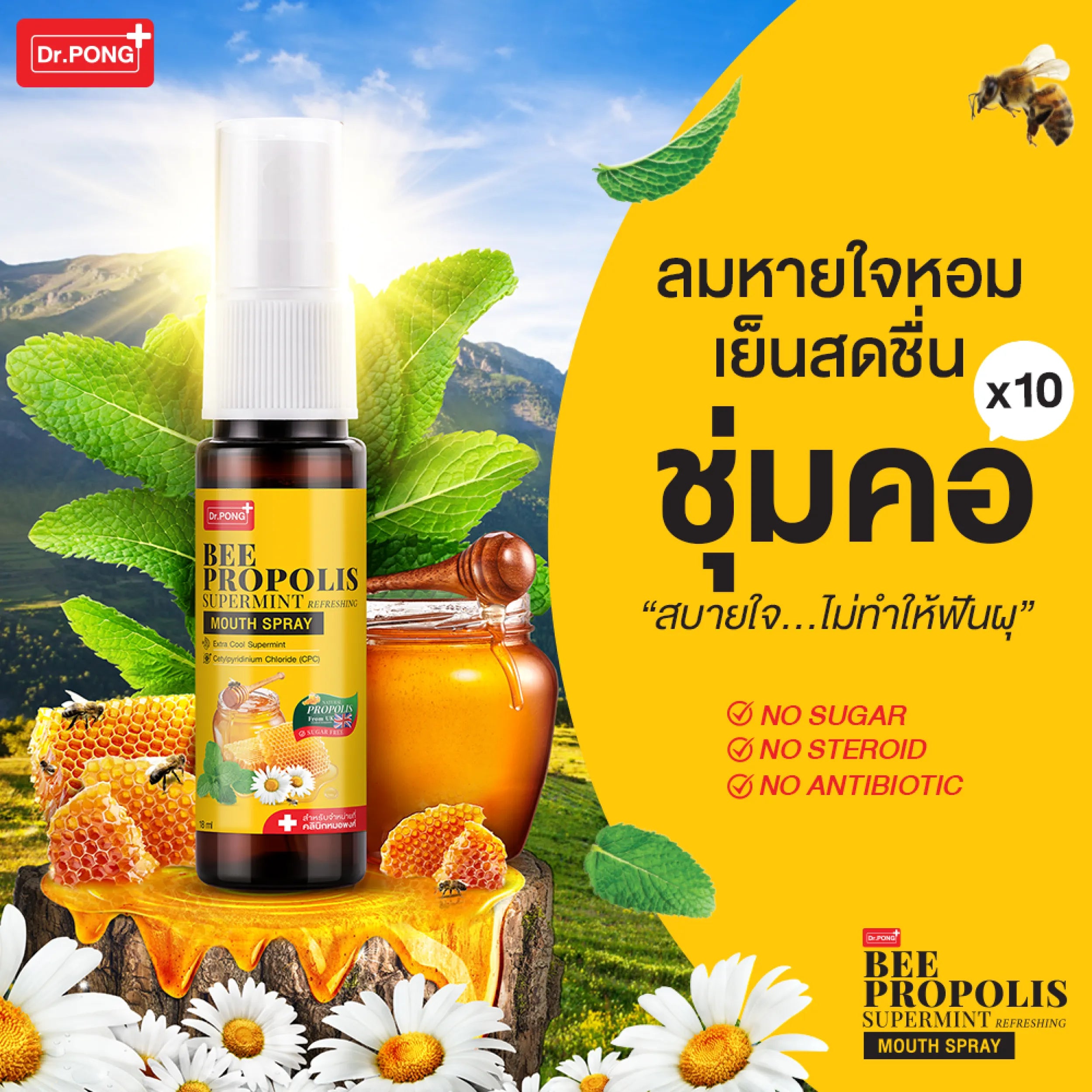Dr.PONG BEE PROPOLIS SUPERMINT MOUTH SPRAY 18ml