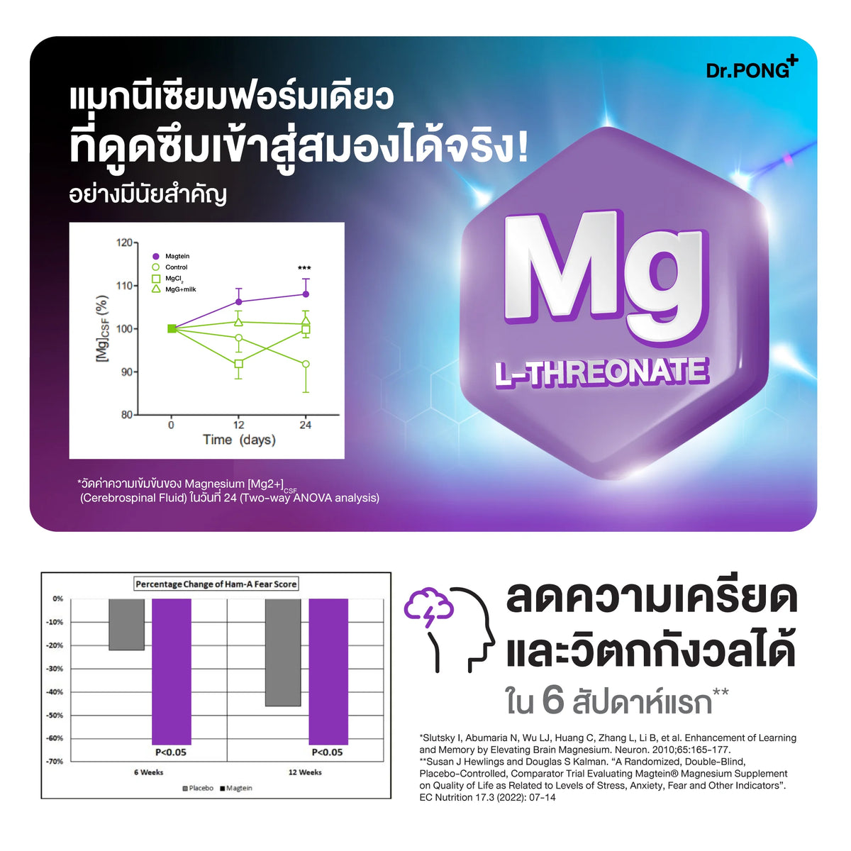 Dr.PONG MAGTEIN MAGNESIUM L-THREONATE 60Capsules