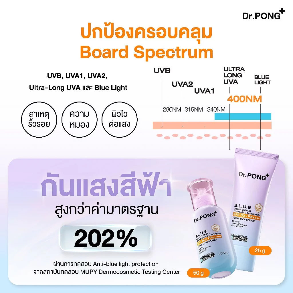 Dr.PONG B.L.U.E Color Tuning Whitening Sunscreen 50g