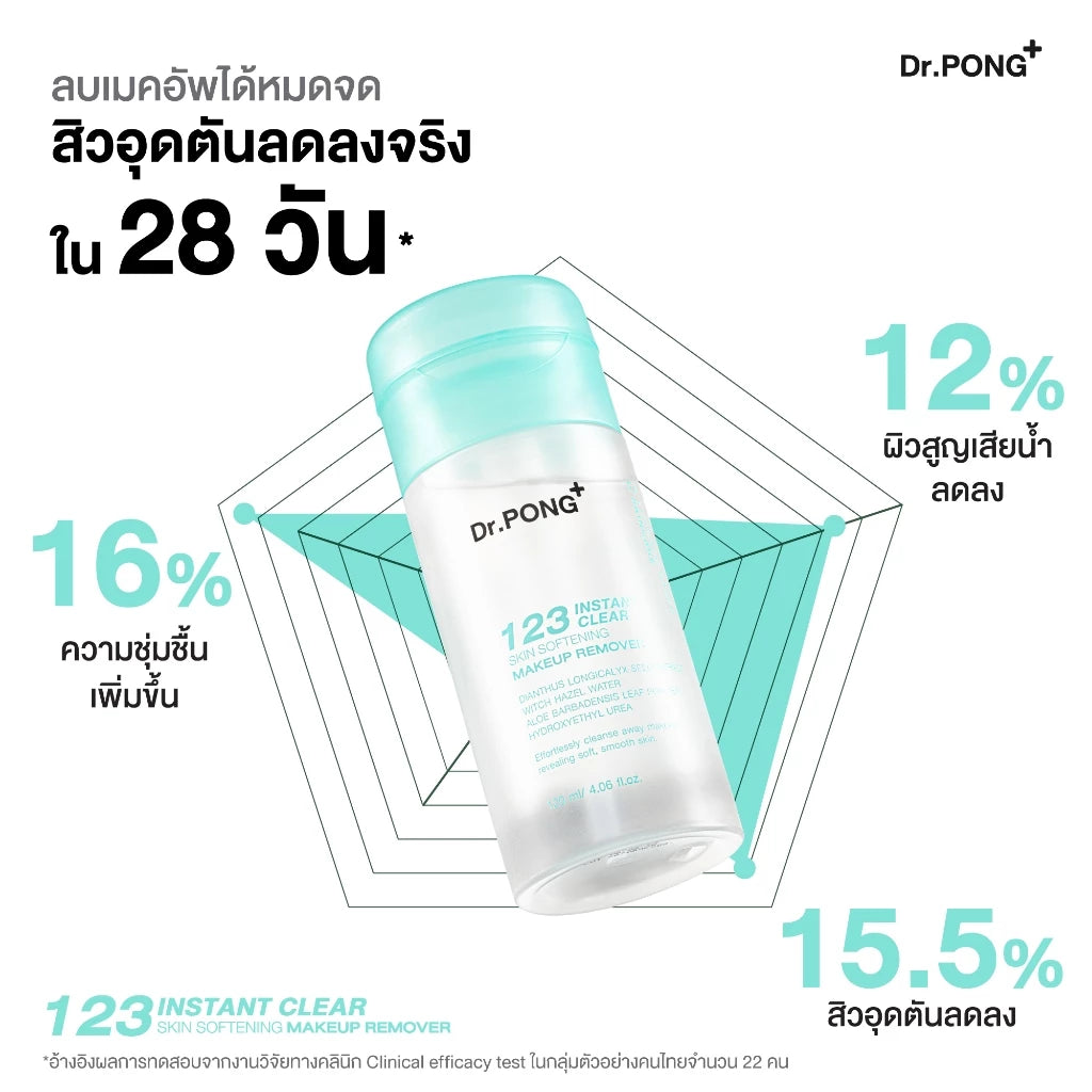 Dr.PONG 123 INSTANT CLEAR SKIN SOFTENING MAKEUP REMOVER 300ml